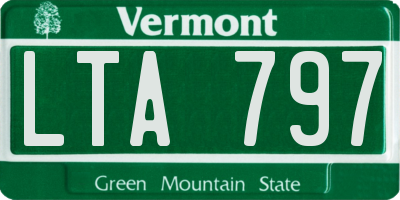 VT license plate LTA797