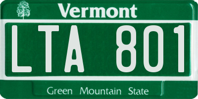 VT license plate LTA801