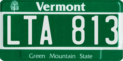 VT license plate LTA813