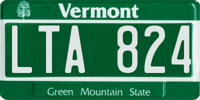 VT license plate LTA824