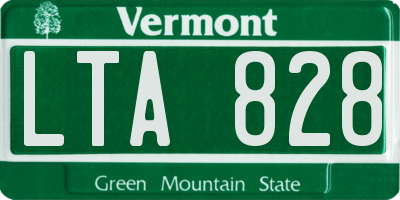 VT license plate LTA828
