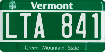 VT license plate LTA841
