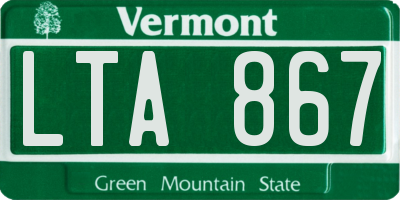 VT license plate LTA867
