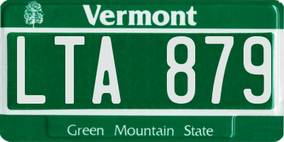 VT license plate LTA879