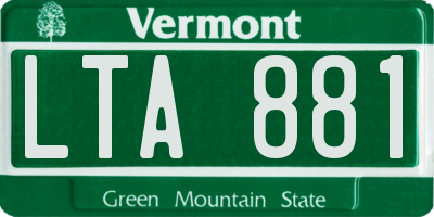 VT license plate LTA881