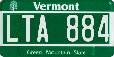 VT license plate LTA884