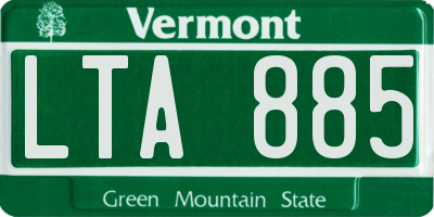 VT license plate LTA885