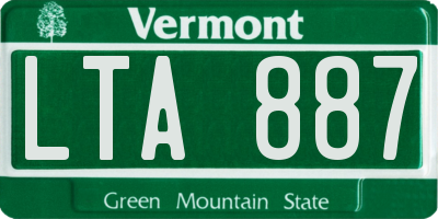 VT license plate LTA887