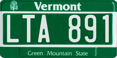 VT license plate LTA891