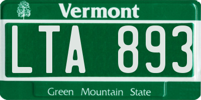 VT license plate LTA893