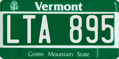 VT license plate LTA895