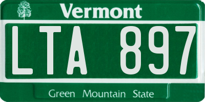 VT license plate LTA897