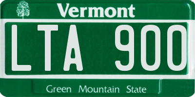 VT license plate LTA900