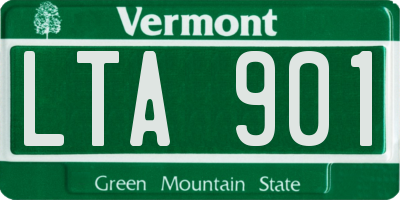 VT license plate LTA901