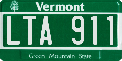 VT license plate LTA911