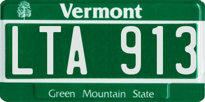 VT license plate LTA913