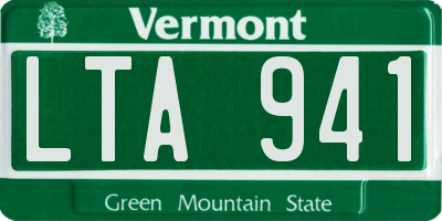 VT license plate LTA941