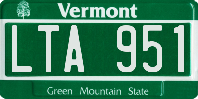 VT license plate LTA951
