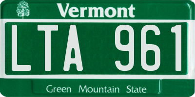 VT license plate LTA961