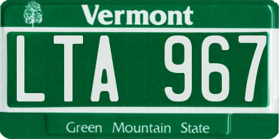 VT license plate LTA967