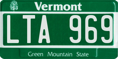 VT license plate LTA969