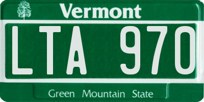 VT license plate LTA970