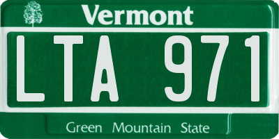 VT license plate LTA971