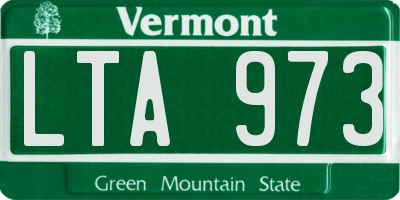 VT license plate LTA973