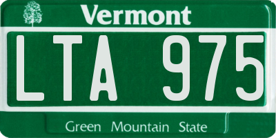 VT license plate LTA975