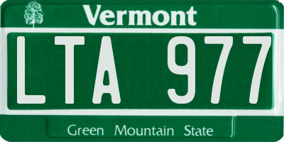 VT license plate LTA977