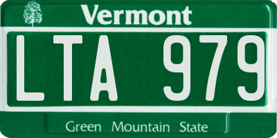 VT license plate LTA979