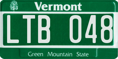 VT license plate LTB048