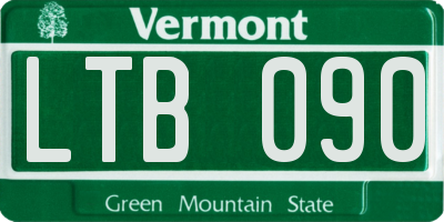 VT license plate LTB090