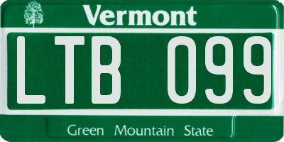VT license plate LTB099
