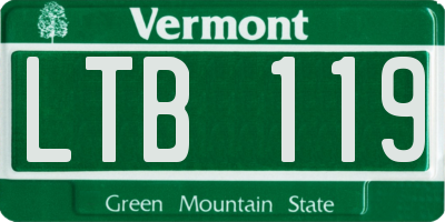 VT license plate LTB119