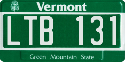 VT license plate LTB131