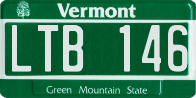 VT license plate LTB146
