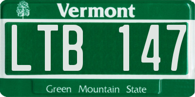 VT license plate LTB147
