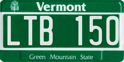 VT license plate LTB150