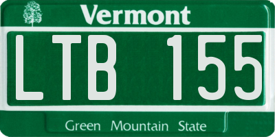 VT license plate LTB155