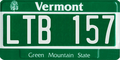 VT license plate LTB157