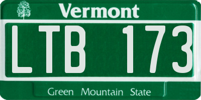 VT license plate LTB173