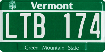 VT license plate LTB174
