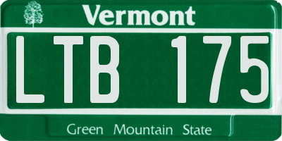 VT license plate LTB175