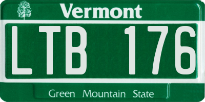 VT license plate LTB176