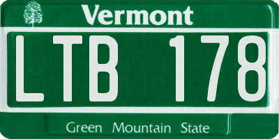 VT license plate LTB178