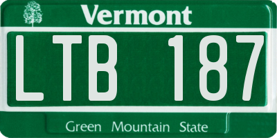 VT license plate LTB187