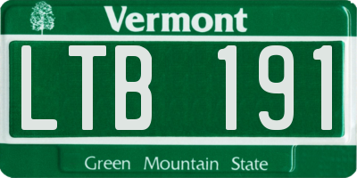 VT license plate LTB191