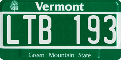 VT license plate LTB193