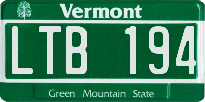 VT license plate LTB194